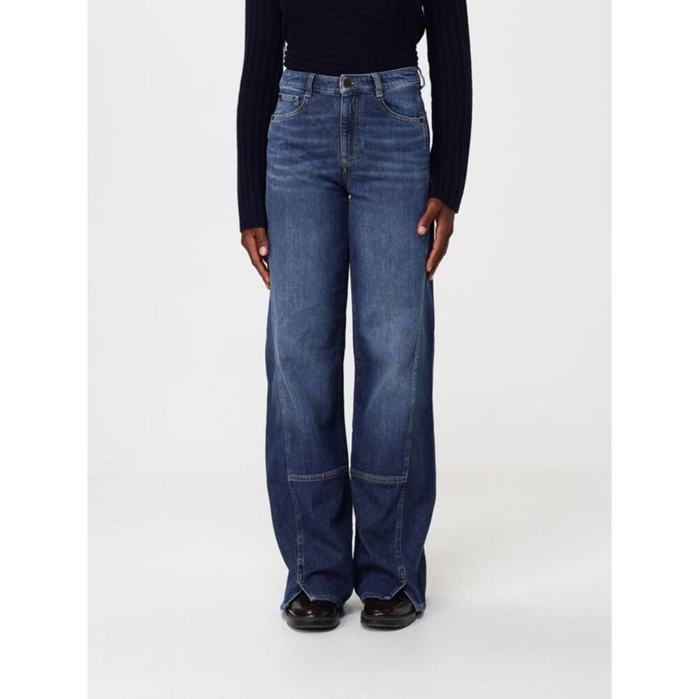 Emporio Armani Women Mid-Rise Wide Leg Jeans Emporio Armani In Cotton Denim